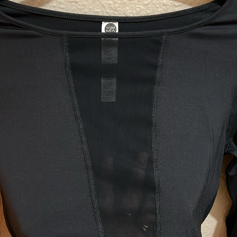 VIA MIA Women’s Black long sleeve athletic top Size XS